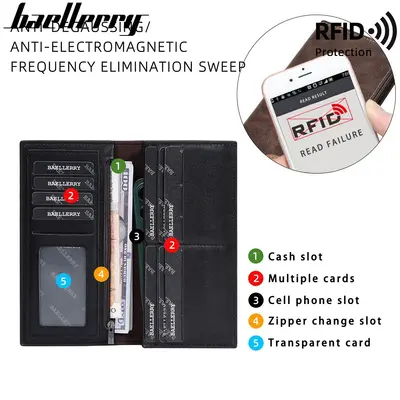 Baellerry Long Men's Wallet with RFID Protection - 3
