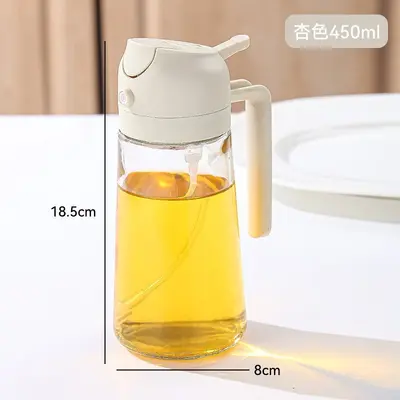 油壶家用厨房喷倒两用食用喷油壶玻璃二合一体式喷雾油瓶储油瓶 - 9