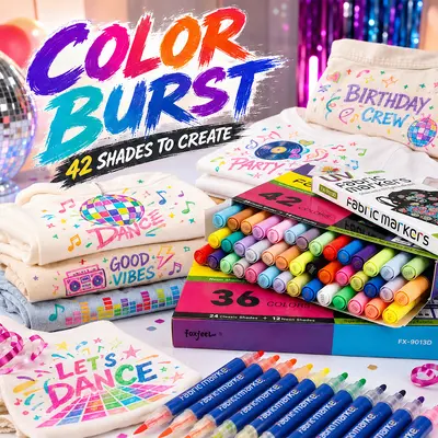 Dual-head fabric pen, UV-resistant, washable - 4