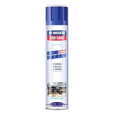 Multi-purpose foam cleaner for car interiors, non-rinse stain remover for car seats and ceilings, foam cleaning agent. - 8