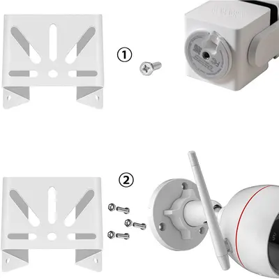 Wall corner PTZ camera mounting bracket, metal console - 2