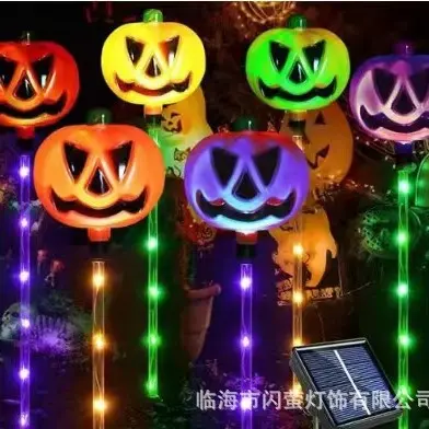 Halloween Solar LED Garden Light String, Waterproof, Pumpkin Ghost Design