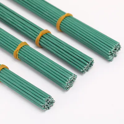Yapay Çiçek Sapı 2 Numara Demir Tel, DIY El Yapımı Yeşil Sahte Çiçek Sapı