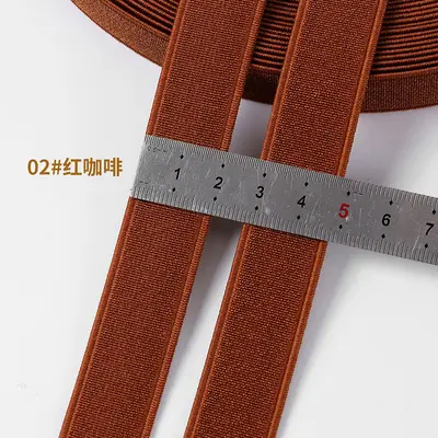 Düz Dokuma Elastik Bant, 1-20 cm, Şapka ve Çanta İçin Renkli Lastik Şerit - 9