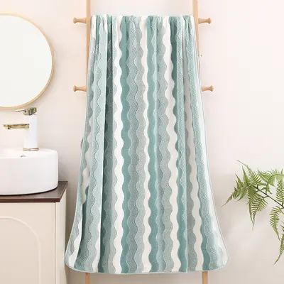 Banyo Havlusu Mercan PolÖ 90*170 Yetişkin Emici Hızlı Kuruyan Büyük Boy Kalın Yüzme Sarmalı Tüm Vücut Giyilebilir Büyük Banyo Havlusu Özel Sipariş - 10