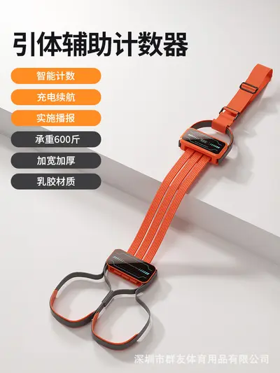 Pull-Up Assist Band with Pulling Rope, Indoor Fitness Training Equipment - 9