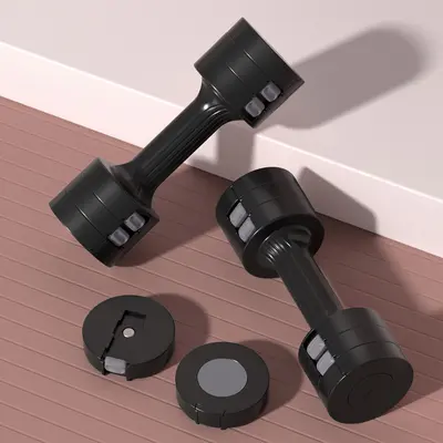 Kadın küçük dambıl ayarlanabilir ağırlık kadın demonte kauçuk kaplı yoga dambıl ev zayıflama kolları 5 KG çift demir - 8