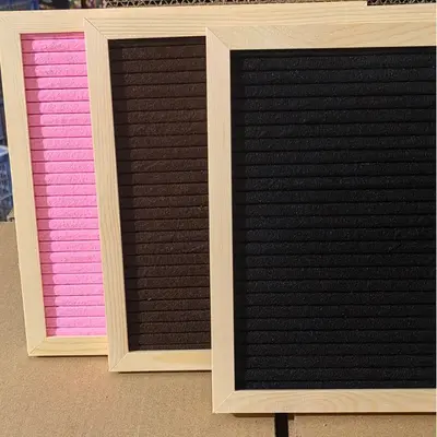 DIY Wooden Felt Message Board for Kids' Room with Plastic Letters and Numbers - 4