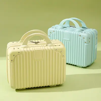 Personalisierter kleiner Koffer 14 Zoll Kosmetikbox Geschenkartikel kleine Mini-Reisekästchen mit Zahlenkombinationsschloss Kosmetiktasche
