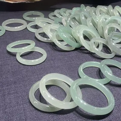 Dongling jade bilezik, buz türü şeffaf yüksek kalite bileklik