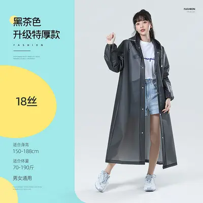 Disposable raincoat, long-length, heavyweight, full body - 7