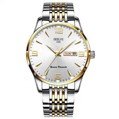 Herrenuhr, Stahlarmband, ultradünn, wasserdicht