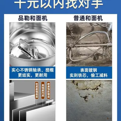 Commercial Full-Automatic Dough Mixer, 5-15 kg, Stainless Steel