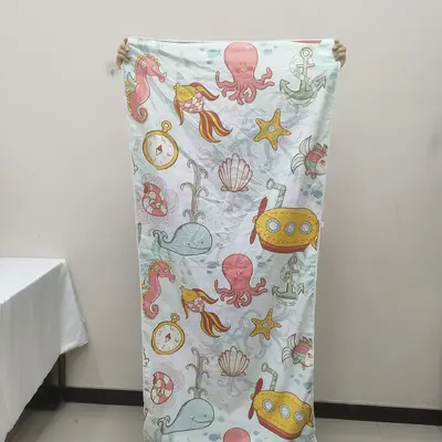 Çift taraflı kadife banyo havlusu, kendi tasarımınızla özel olarak üretilmiş, düz renk, üst düzey fitness emici hızlı kuruyan mikrofiber baskılı yüzme plaj havlusu. - 10