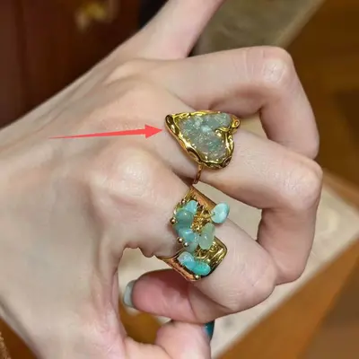 Vintage blue sparkle ring collection for women - 12