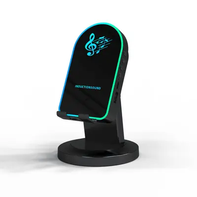 Yaratıcı Yeni Akıllı Sensörlü Hoparlör Telefon Standı Entegre Çok Fonksiyonlu Masaüstü Mini RGB Işık Bluetooth Hoparlör