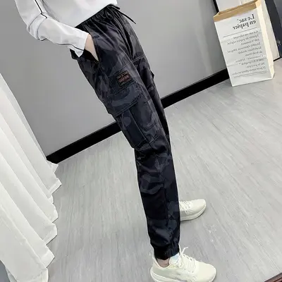 K2111 Autumn Solid Color Adult Pure Cotton Red In-Stock Foreign Trade Moisture-Wicking Sweat-Absorbent Sports Spring Women's Pants