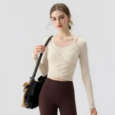 Women's Yoga and Pilates Set with Mesh Cover-Up, 2026 - 6