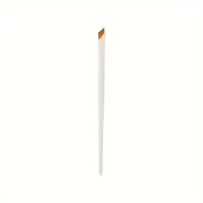 Porcelain White Crescent Eyeliner Brush with Angled Thin Tip