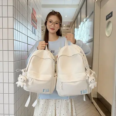 Large-Capacity Women's Backpack for Junior High and Elementary School Students