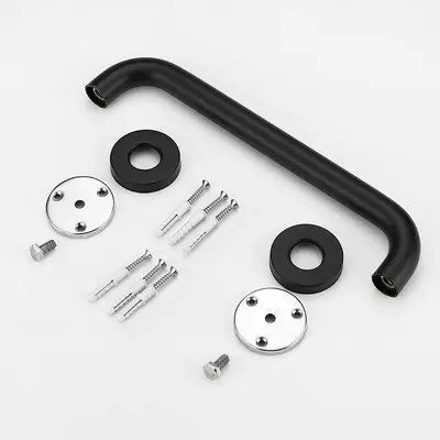Black Stainless Steel Barrier-Free Toilet Grab Bar, Bathroom Safety Handrail