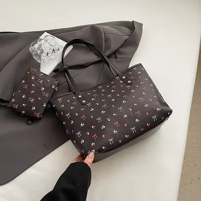 Large Capacity Everyday Tote Bag with Single Shoulder Underarm Bag - 9