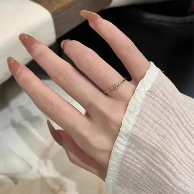 Vintage elmas yüzük, glitter, ağır işçilik, retro - 3