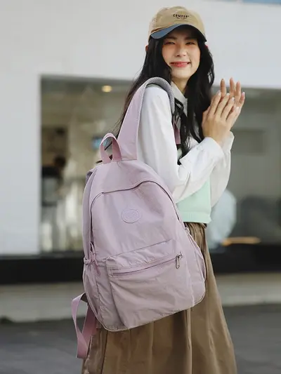 2024 Bergsteiger Reise Neuer koreanischer Stil Schulrucksack Schüler Rucksack Gymnasialschüler Mittelschüler Einfarbiger einfacher Rucksack - 3