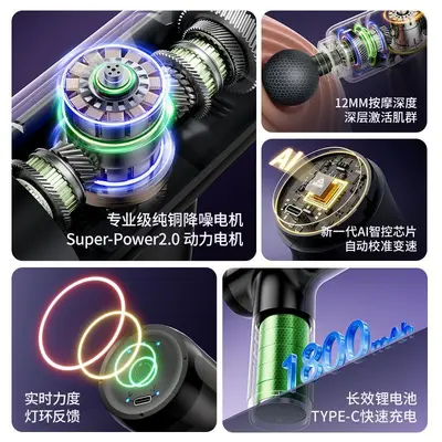 Mini-Faszienpistole, wiederaufladbares Nacken- und Muskelmassagegerät, Vibration