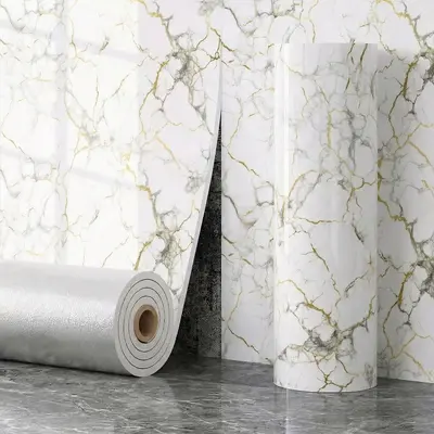 3D Wall Sticker Imitation Marble Pattern, Waterproof Roll - 8