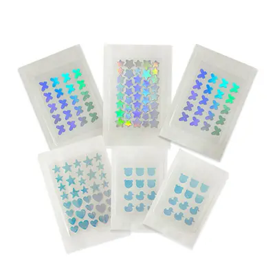 Laser Pattern Colorful Acne Patches, Butterfly and Duck Motifs, Hydrocolloid PE - 6