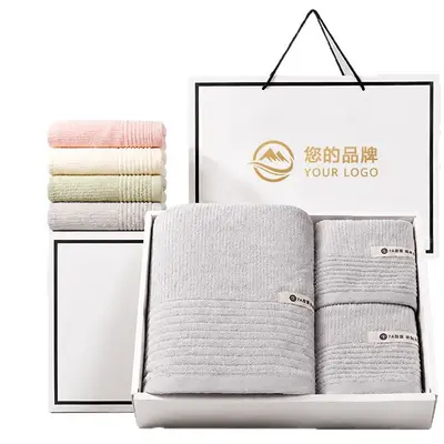 Cotton towel set, 3-piece, gift box - 5