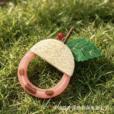 天然丝瓜络猫啃咬玩具木天蓼虫瘿果洁齿磨牙水果造型自嗨解闷用品 - 8