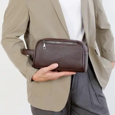 Men's Clutch Bag, Combination Lock Anti-Theft Hand Bag - 13