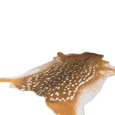 Yapay Deri Desenli Özel Şekilli Halı, Yıkanabilir, Kirlenmeye Dayanıklı, Yatak Odası