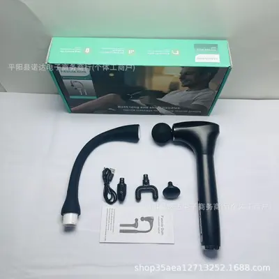 Uzun Saplı Fasya Tabancası Boyun Masajı Fırçasız Motor 4 Başlık 3504G - 7