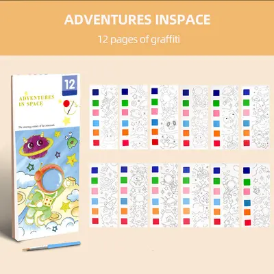 Kinder-Malbuch und Ausmalbuch für den Kindergarten, Mal-Set - 8