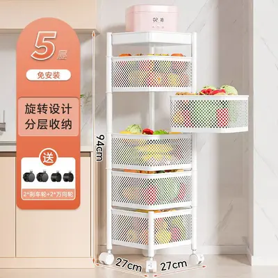 Kitchen cabinet shelf system with rotating compartments, spice and bowl storage - 8