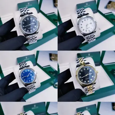 Erkek kuvars saat, 41mm, paslanmaz çelik, su geçirmez, aydınlık