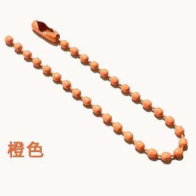 Colored Glass Bead Chain, Baked Paint DIY Chain - 8