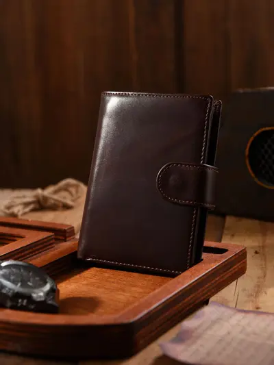 Vintage RFID-Blocking Cowhide Men's Short Wallet - 9
