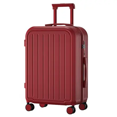 Red Wedding Dowry Suitcase with Combination Lock, 2-Piece Set - 6