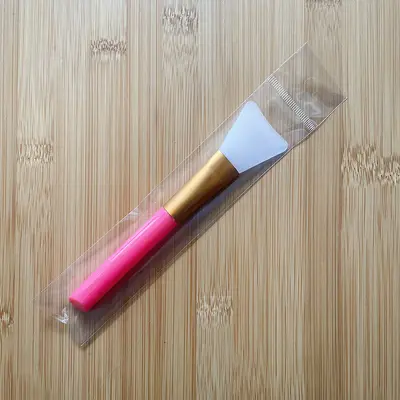 Stok Makyöz Fırçası Beyaz Sap Pembe Sap Yumuşak Kıl Makyöz Fırçası Silikon Makyöz Fırçası Çamur Masken Fırçası Aplikatör Ağartma Fırçası - 11
