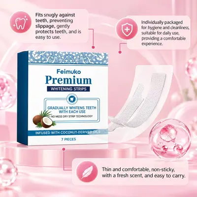Teeth Whitening Strips 7 Pcs, Removes Yellow, Coffee and Smoke Stains - 2