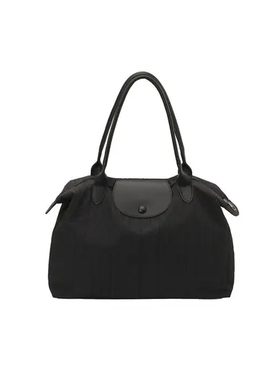 Wrinkled Nylon Handheld Travel Bag Women Large Capacity Single Shoulder Luggage Tote Lightweight Short Trip Business Trip Fitness Storage Bag