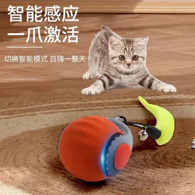 Elektrischer Katzenspielball mit Vibration, kaubeständig - 4