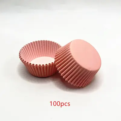 100 adet saf renk pişirme yağı kağıdı büyük kar meiniang kek fincan tek kullanımlık muffin kağıt tepsisi - 11