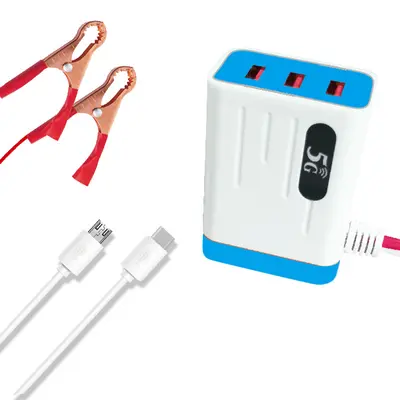 Klipsli şarj cihazı, 3 USB, DC 12-24V, hızlı şarj
