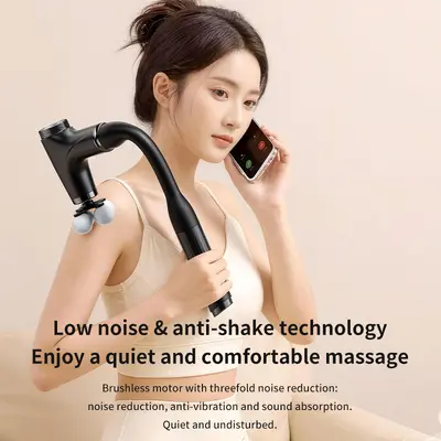 Angled Detachable Massage Gun, Multifunctional for Neck and Lower Back