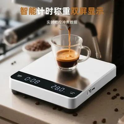 Portable Pour-Over Coffee Scale with Timer, Digital Gram Kitchen Scale